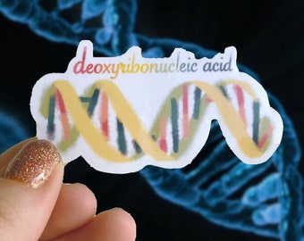 DNA Vinyl Sticker | High Quality Water & UV Resistant | Made to Order | Biology
