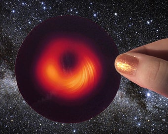 Black Hole Sticker | 3 inch Glossy Vinyl Space Decal | Real NASA Photography
