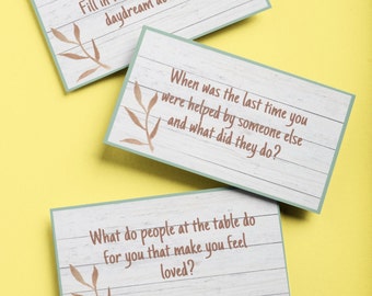 Kids Activity DInner Conversation Cards
