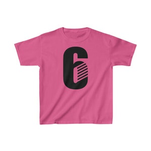Six 6 Sixth 6th Birthday B-day bday Children&#39;s Kid&#39;s Tee Tshirt T-Shirt T Shirt retro sport sports sporty Youth sizes XS S M L XL