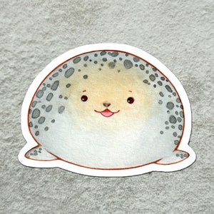 Baby Seal Sticker, Harbour Seal Sticker, Seal Sticker, Cute Seal Sticker, Cute Sealife Sticker, Animal Lover Sticker, Cute Sticker