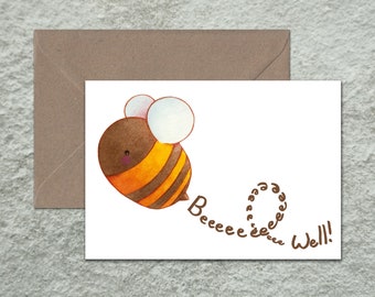 Bee Well Greeting Card Multi-pack, Get Well Greeting Card, Blank Greeting Card, Get Well Soon Greeting Card, Cute Bee Greeting Card