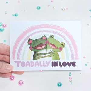 Grenouille Valentines Card Multi-pack, Crapaud, Carte drôle de Saint-Valentin, Carte romantique étrange, Carte d’anniversaire, Carte d’amour, Anniversaire drôle, Arc-en-ciel
