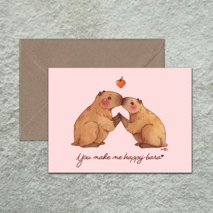 Capybara Valentines Card Multi-pack, capybaras, Funny Valentines Card, weird Romantic Card, Anniversary Card, Love Card, Funny Anniversary