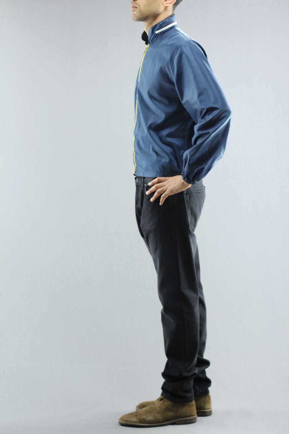 Nylon Zip up Windbreaker Track Jacket by Puritan Sportswear Mens Size Medium 80's Vintage Etsy