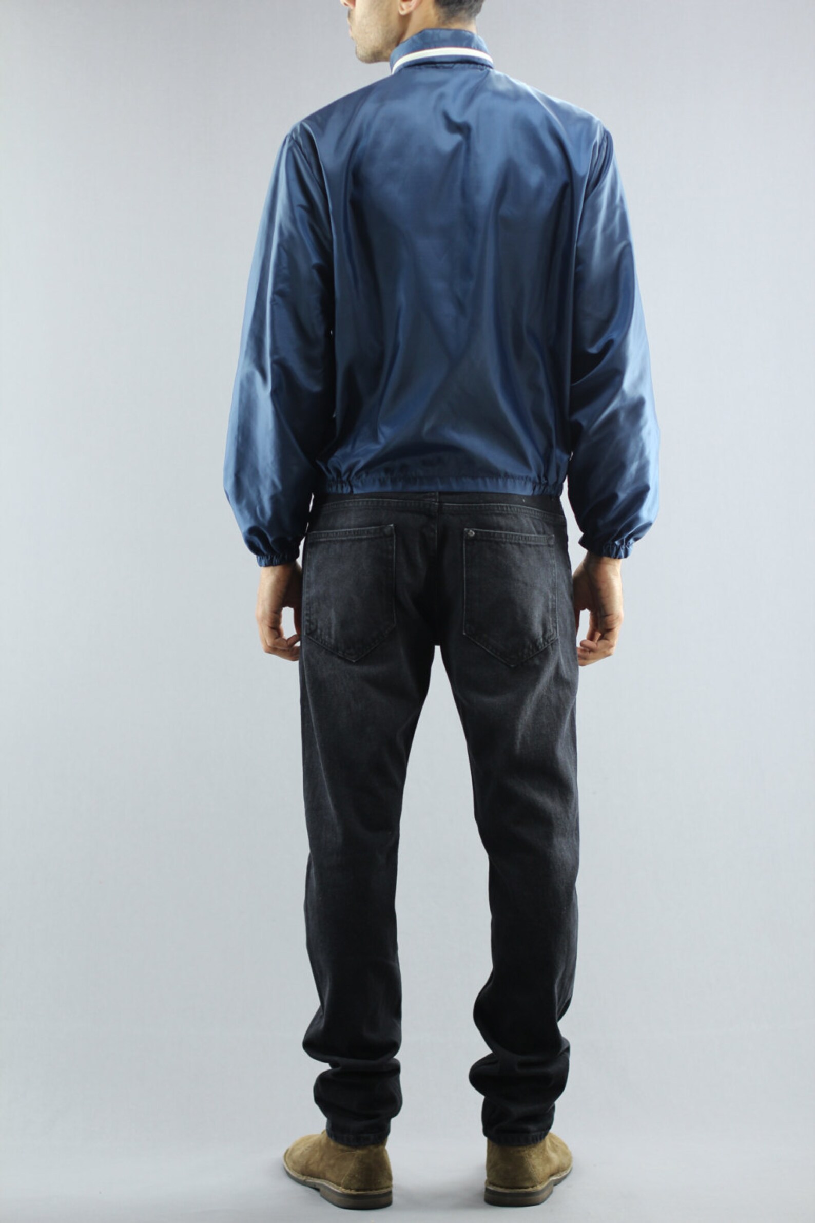 Nylon Zip up Windbreaker Track Jacket by Puritan Sportswear Mens Size Medium 80's Vintage Etsy