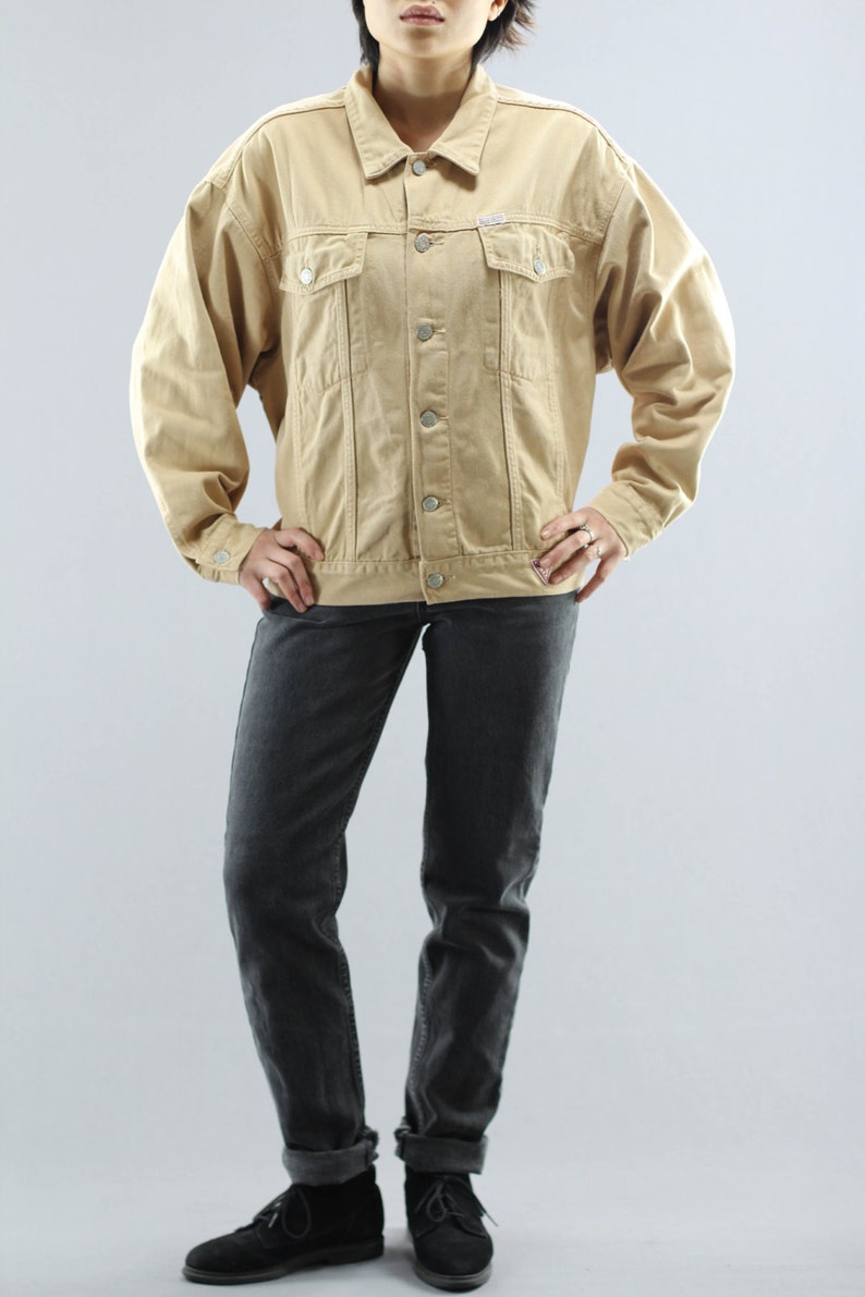 khaki jean jacket