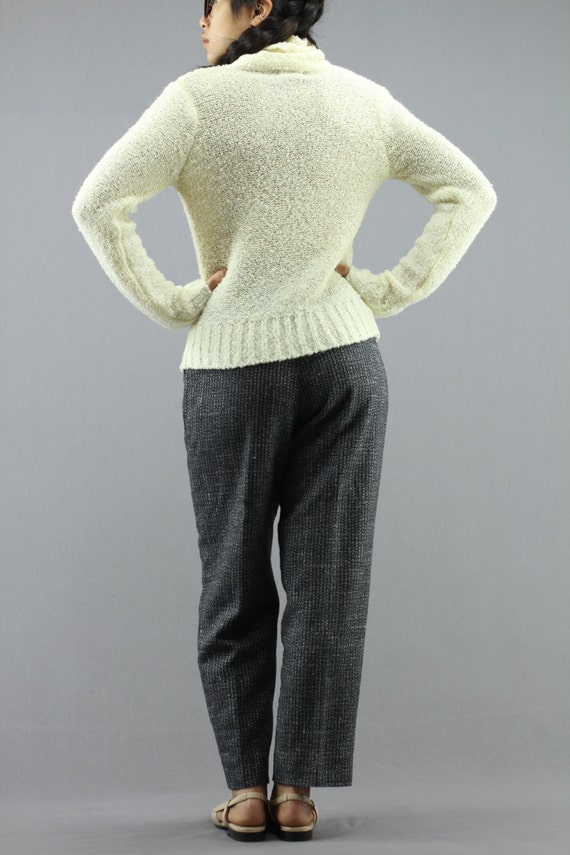 Fitted Fuzzy KnitLong Turtleneck Pullover Jumper … - image 5