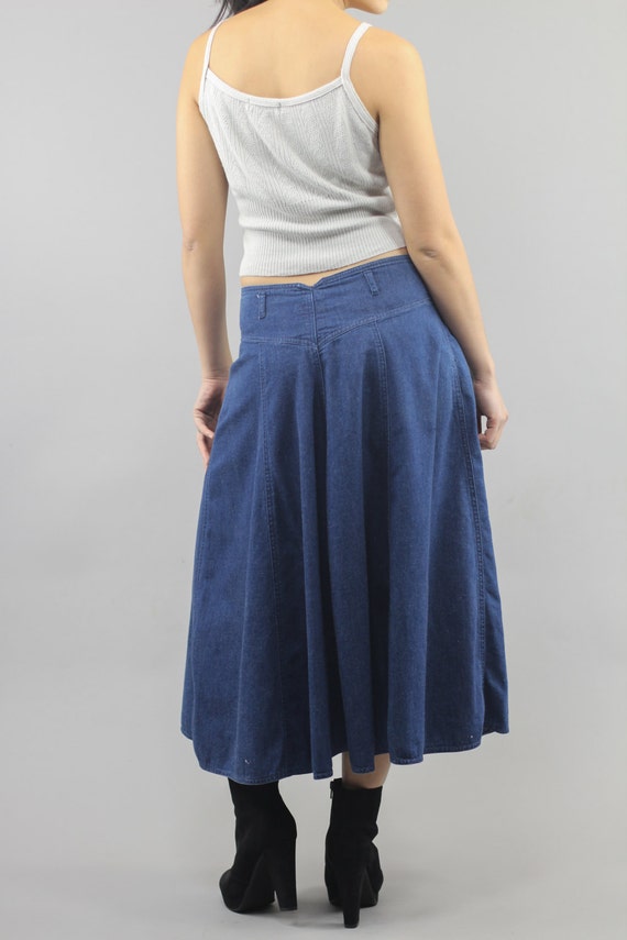 Liz Sport Denim Panel Circle Maxi Skirt Size 5 Wo… - image 5