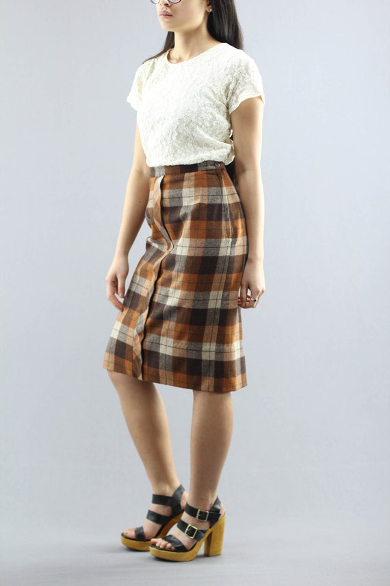 Bobbie Brooks Wool High Waist Pencil Mini/Midi Pl… - image 4