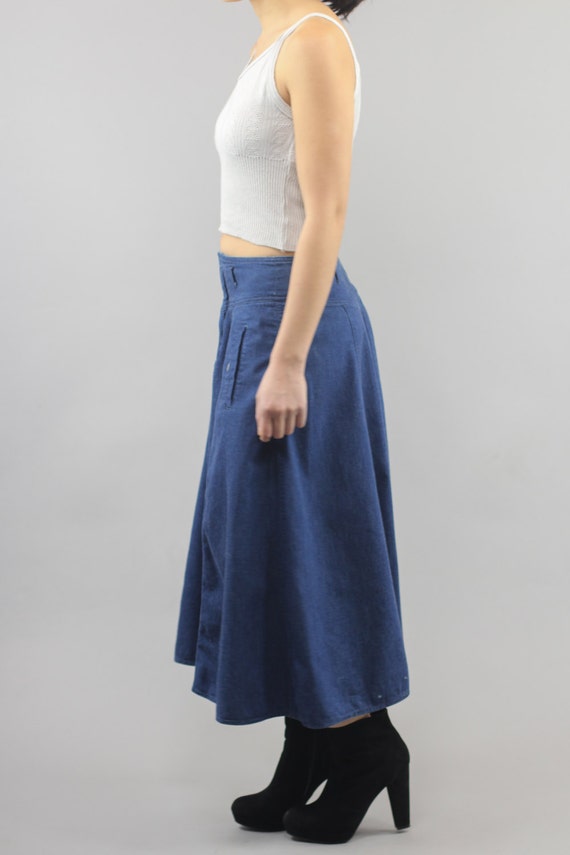 Liz Sport Denim Panel Circle Maxi Skirt Size 5 Wo… - image 4