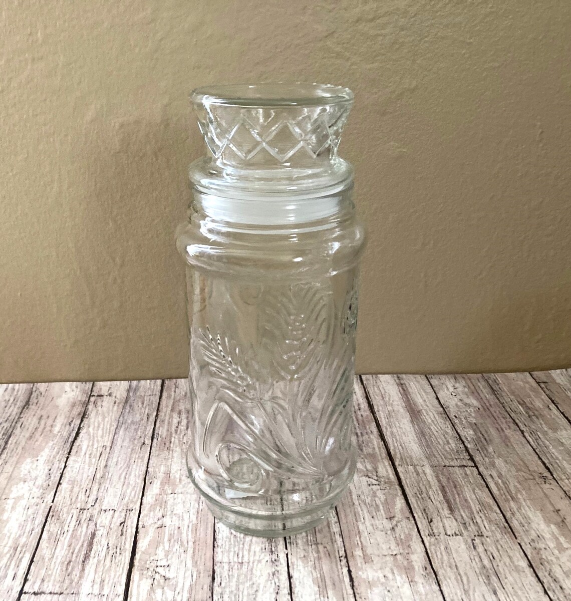 Vintage 1981 Planters Peanut Glass Jar With Lid Etsy
