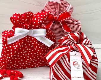 Reusable Fabric Christmas Gift Bag: Eco-Friendly Cloth Wrap