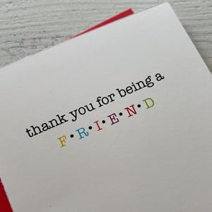 Carte de remerciement d'un ami, carte de remerciement, mot de remerciement, carte de fan d'amis, mot de remerciement d'un ami, carte pour un bon ami,