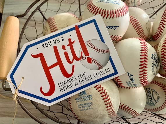 Baseball Coach Gift Tag, Team Mom Printable (Digital Download)