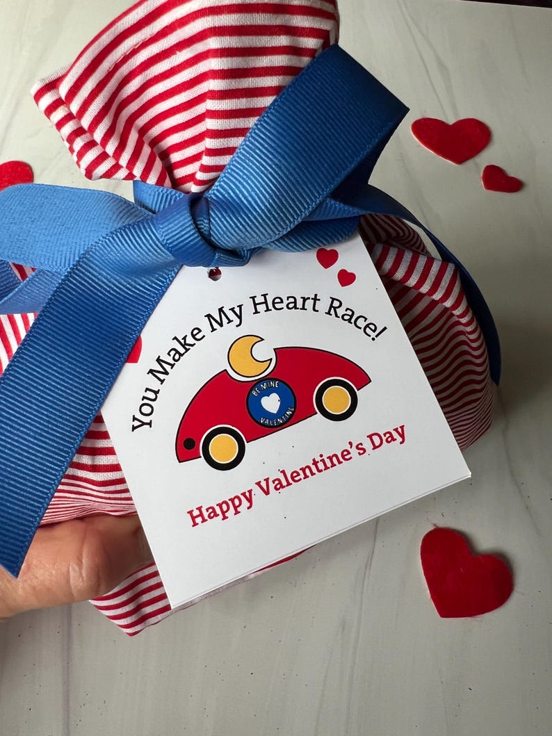Race Car Valentine Gift Tags: Printable Class Valentines Cards ...