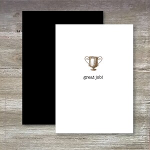 Tolle Arbeit! Karte | Glückwunschkarte für Freund | Abschlusskarte | Tolle Lehrer- oder Mitarbeiterkarte | Trophäe Karte | Karte mit tollem Spruch