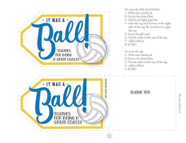 It was a Ball Volleyball Gift Tags. Thanks Coach & Thanks for Etsy