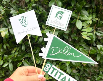 Personalized Graduation Party Sticks: Class of 2026 Centerpiece (Printable File or Mailed)