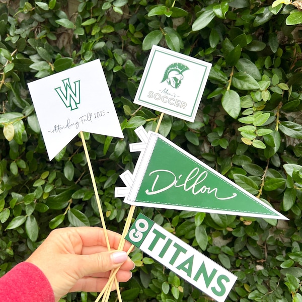 Personalized Graduation Party Sticks: Class of 2026 Centerpiece (Printable File or Mailed)