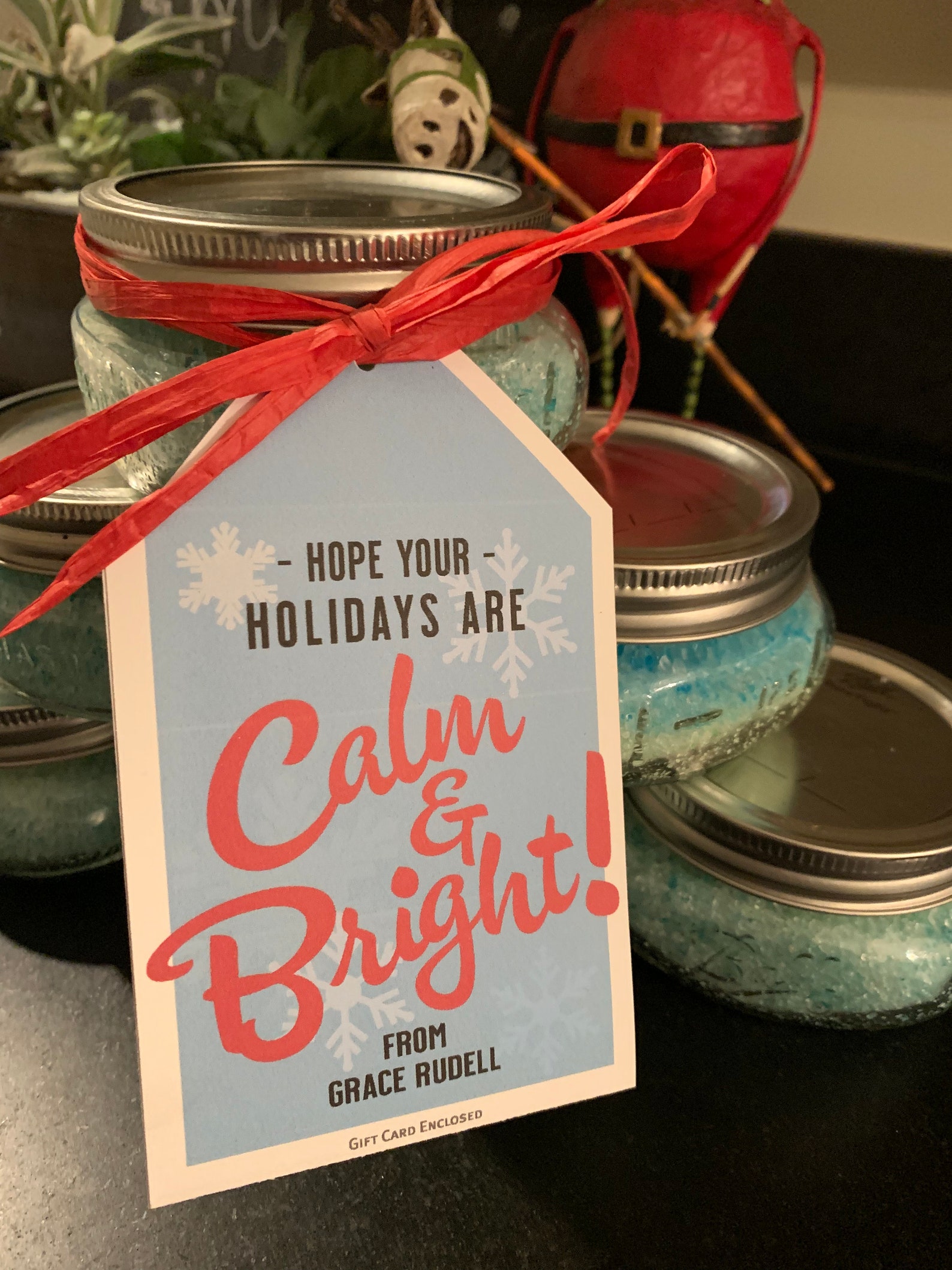 Hope your Holidays are Calm & Bright Christmas Gift Tags and Etsy