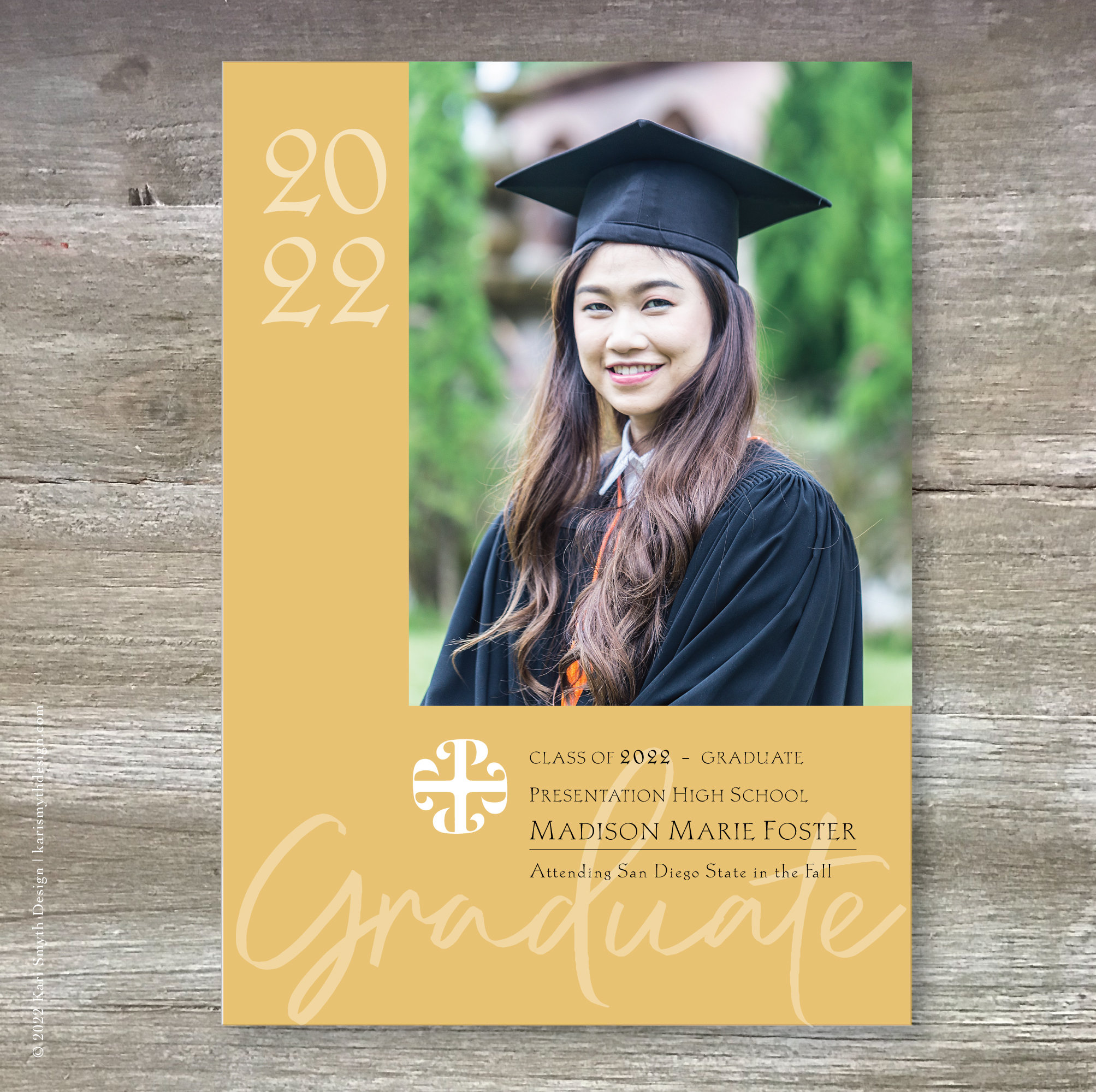 2022 Graduate Announcement 5 X 7 High School Graduation - Etsy