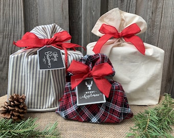 Reusable Fabric Christmas Gift Bag – Eco-Friendly Holiday Wrap