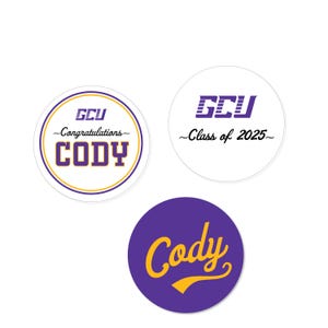 Personalized 2&quot; Graduation Party Favor Stickers | Custom Grad Party Sticker | Graduation Party Favor Label | Graduation Party Favor Stickers