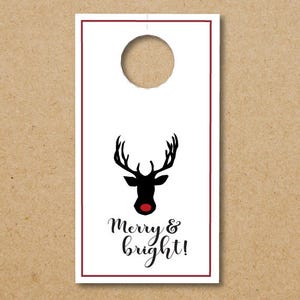 Christmas Cocktail or Christmas Wine Bottle Tags. Perfect for Hostess ...