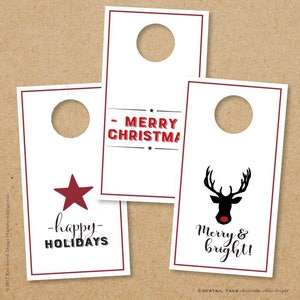 Christmas Cocktail or Christmas Wine Bottle Tags. Perfect for Hostess ...