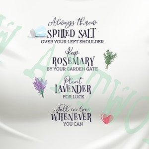 Practical Magic, salt, rosemary, lavender, love, Spells, magic  svg, png, jpg , for sublimation, t shirt, mug, tumbler, bag