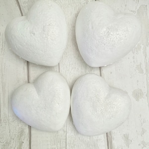 Set of 6 Styrofoam Hearts, 11 Cm Polystyrene Hearts in Sets of Six, Height  11 Cm 4.33 Inches, High Quality EPS, Diy Crafts 