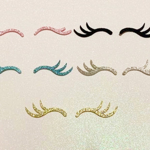 Unicorn Eyelashes for Unicorn Cake, Choice of 5 Colors, Felt Eyelashes