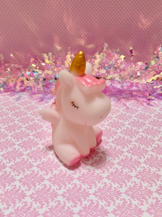 Pink Unicorn Cake Topper Pink Cake Topper Pastel Cake Etsy