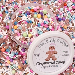 Gingerbread Fake Sprinkles: Pastel Christmas Polymer Clay Mix