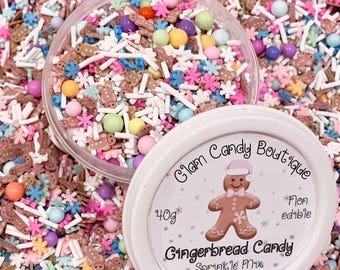 Gingerbread Fake Sprinkles: Pastel Christmas Polymer Clay Mix