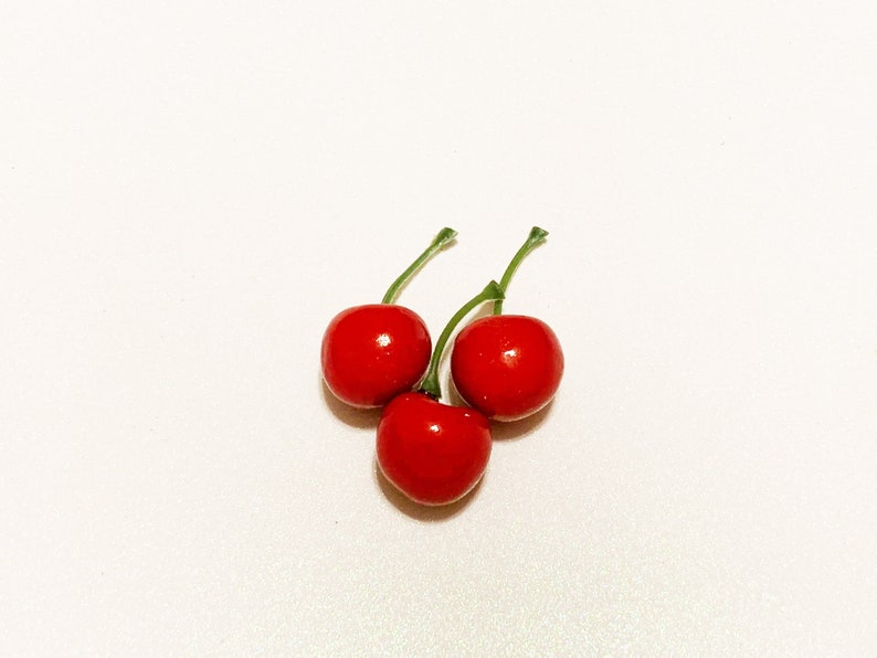 Fake Cherries Realistic Cherries Fake Bake Cherry Etsy