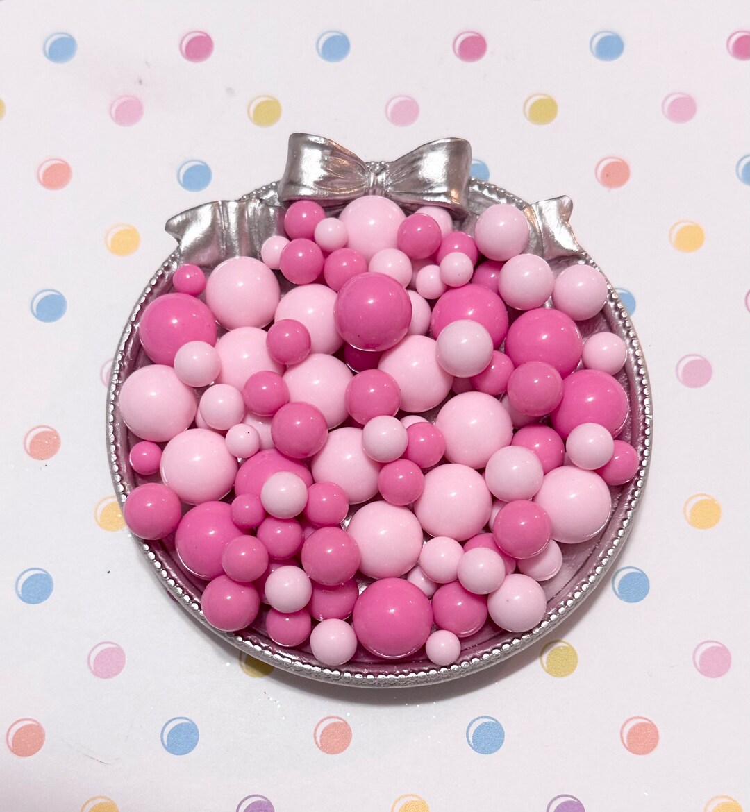 No Hole Beads Pink Ball Sprinkles Fake Gumballs Fake Etsy