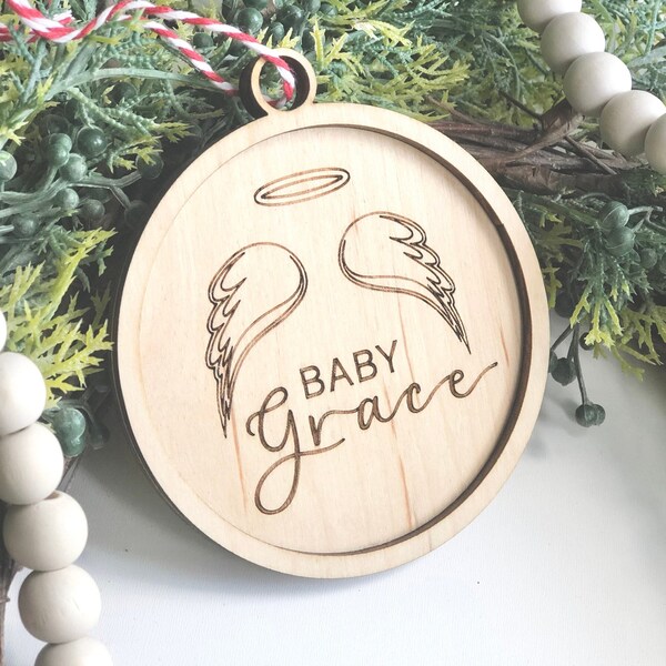 Baby Memorial Ornament Gift, Miscarriage Gift, Memorial SVG, Baby SVG, Digital Download, Glowforge Ornament, Laser Memorial Gift