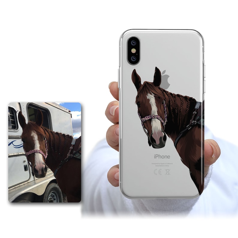 Custom Illustrated Horse Iphone Case Hand Drawn Horse Iphone Etsy