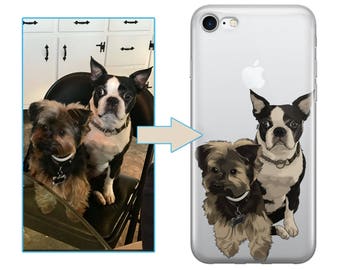 Custom Canine Drawing Phone Case