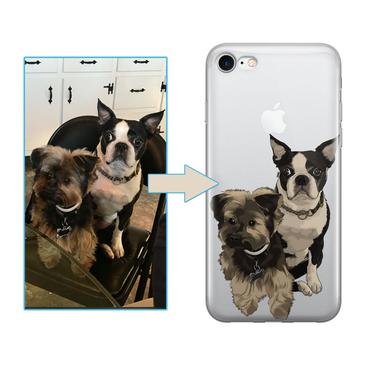 Custom Illustrated Dog Iphone Case Hand Drawn Dogs Iphone Etsy