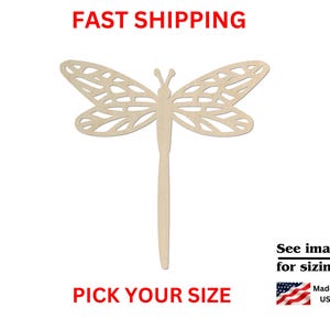 Unfinished Wooden Dragonfly Shape | Dragon Fly Cutout | Dragonfly Cutout | Wooden Blank Cutout | Laser Cut | Dragonfly Insect