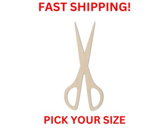 Unfinished Wooden Scissor Shape | Craft Supplies | Wooden Cutout | DIY Craft Cut Out | Salon Scissors