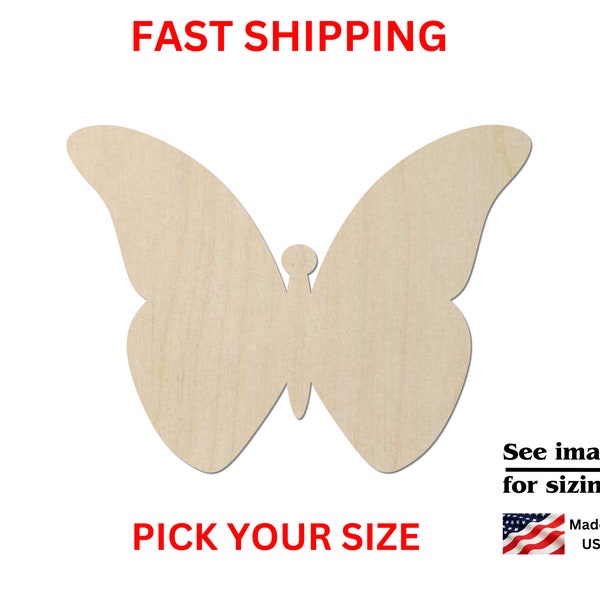 Unfinished Wooden Butterfly Shape 04 | Butterfly Insect Cutout | Bulk Wholesale | Wood Blank Cutout | Laser Cut