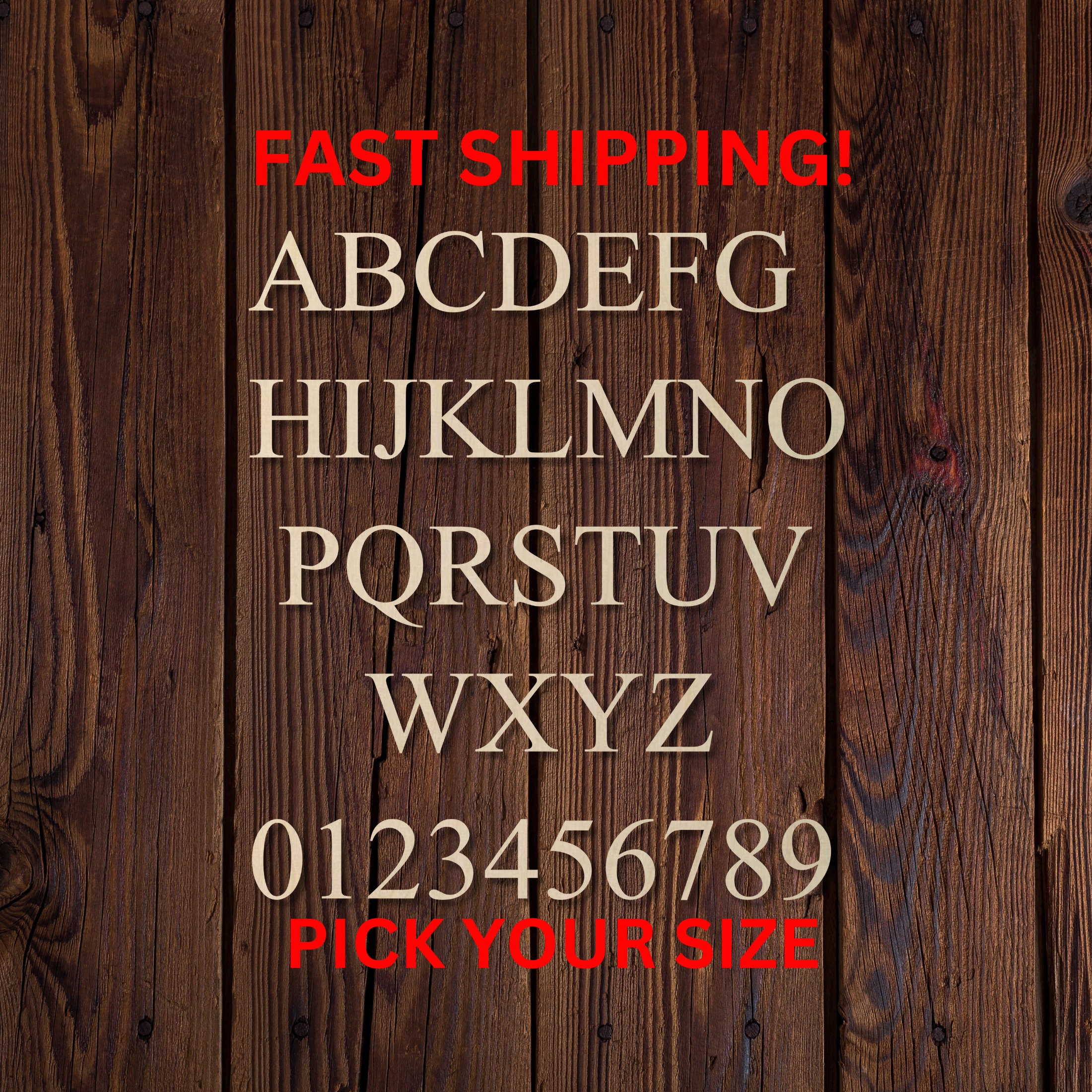 Wood Letters - 3 1/2 Inch Double Layer Letters or Numbers