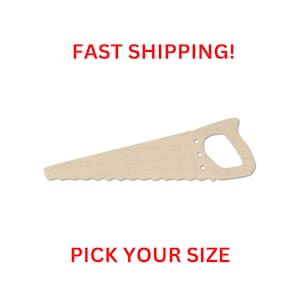 May include: A wooden saw cutout, perfect for crafting or home decor. Choose your size from the options provided. FAST SHIPPING!