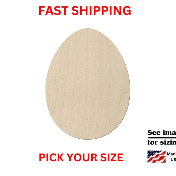 Unfinished Wooden Egg Shape | Chicken Egg Cutout | Craft Supplies | Easter Egg | Free Range Chicken Egg | Crafting Supplies