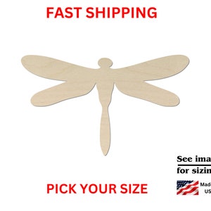 Unfinished Wooden Dragonfly Shape | Insect Cutout | Dragonfly Cutout | Wooden Blank Cutout |Laser Cut | Dragonfly Insect