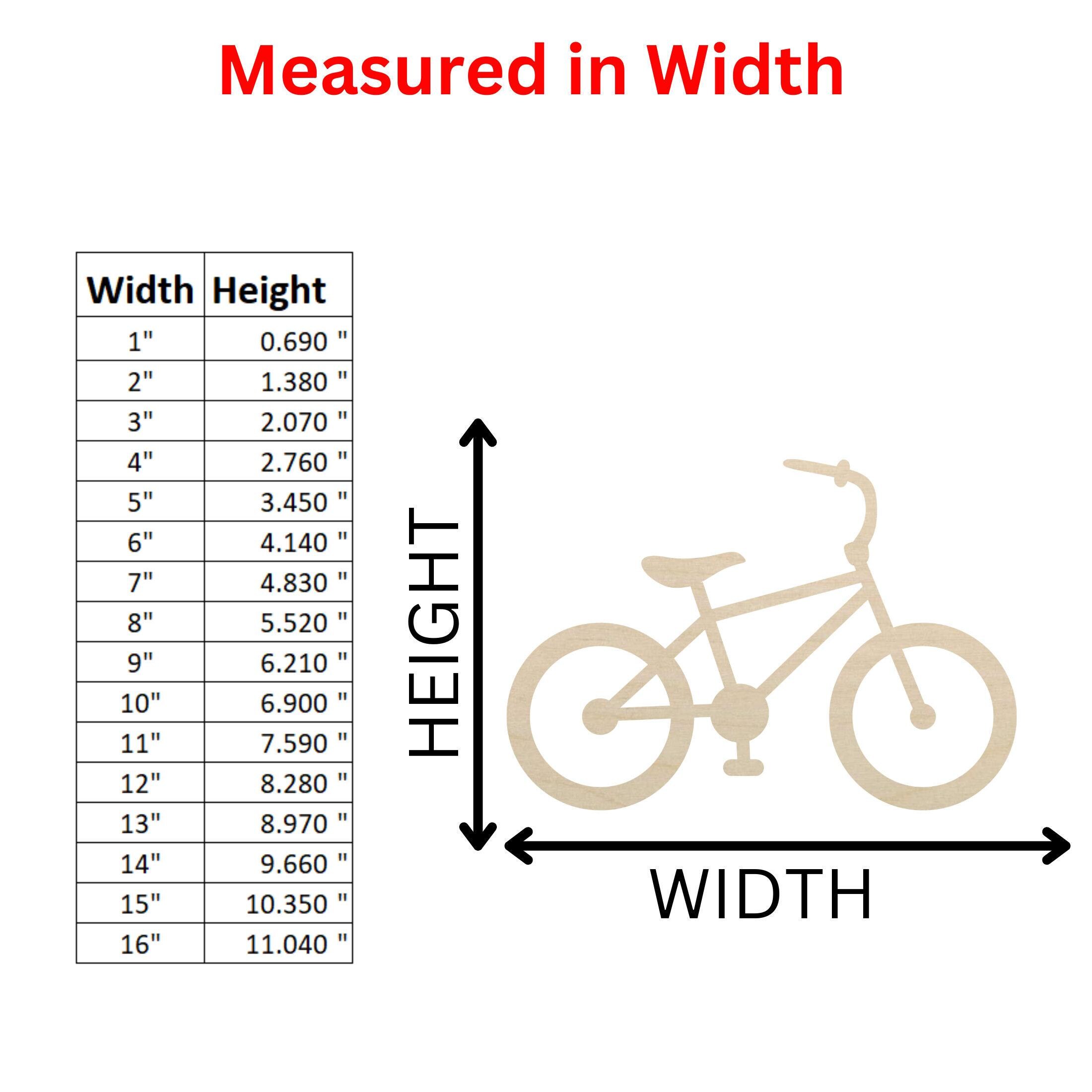 Unfinished Wooden Bicycle Shape | Bike Wood Cutout Shape | Laser Cut ...